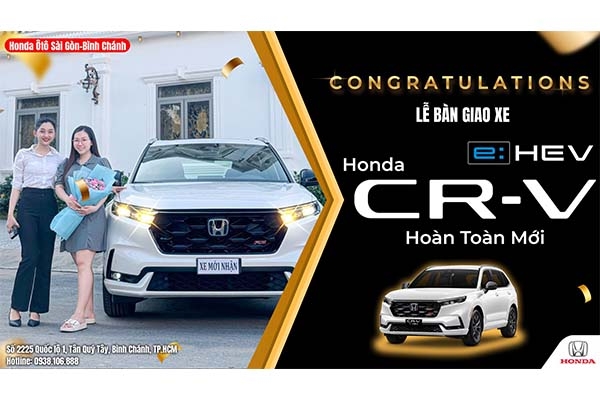 LỄ BÀN GIAO XE HONDA CR-V PHIÊN BẢN HYBRID CÙNG Honda Ôtô Sài Gòn - Bình Chánh 