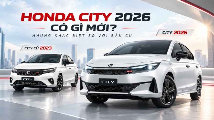 Honda City 2026 có gì mới? Những khác biệt so với City cũ