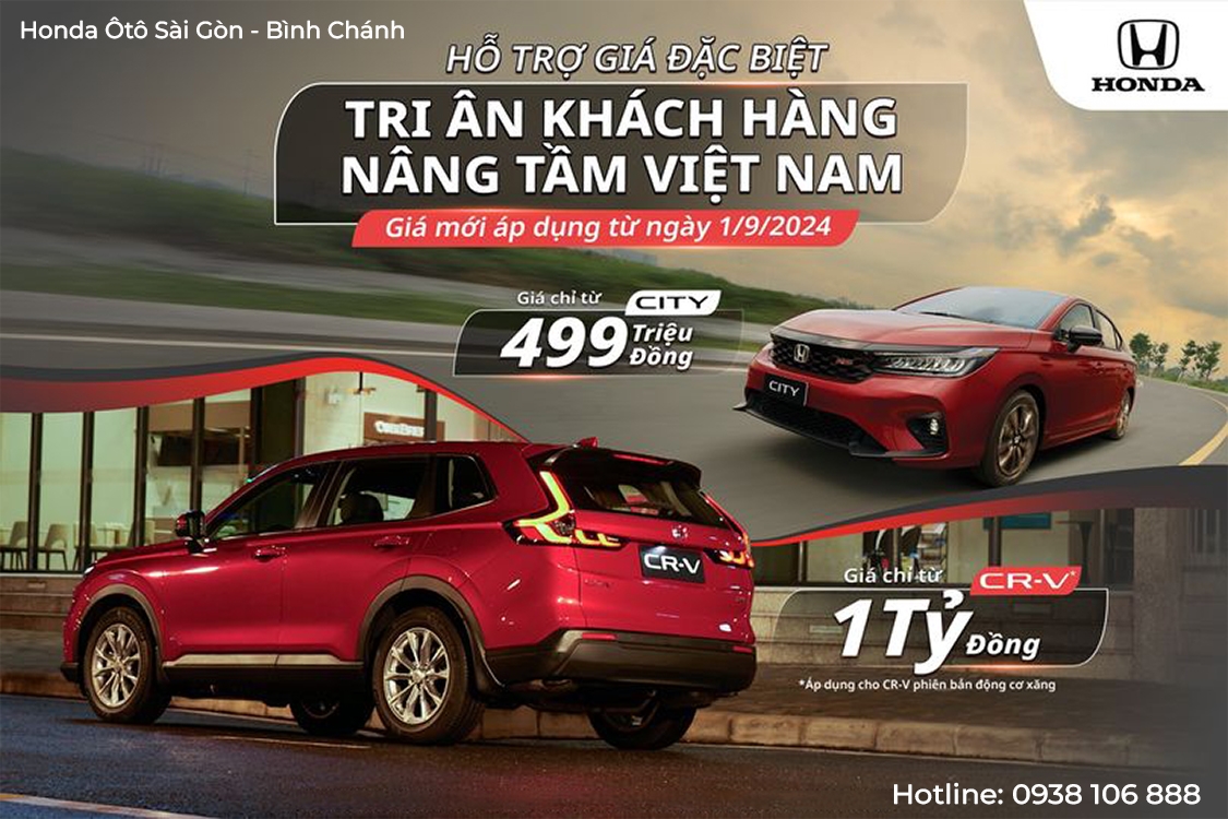 Honda Việt Nam công bố giá mới cho Honda City và Honda CR-V - Chương trình khuyến mãi tháng 9