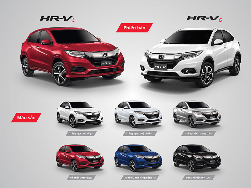So sánh Giá lăn bánh Honda HRV 2 phiên bản G và L